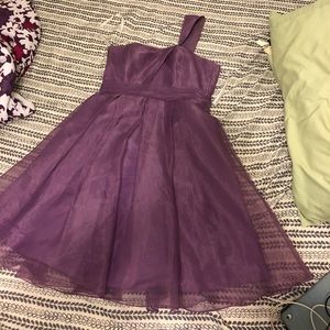 One shoulder cocktail dress.